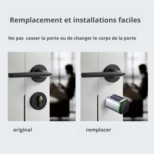 Cylindre de serrure intelligent Bluetooth Tuya – Empreinte digitale, carte IC 13.56MHz, pile CR123A, installation facile