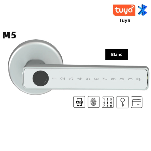 Tuya BLE Fingerabdruck-Türschloss – digitale Entriegelung mit Passwort, Schlüssel, Karte, Smartlife/Tuya-App