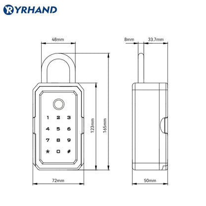 Ttlock Wifi Security Boxes Password Smart Fingerprint Digital Cerradura Inteligente Tuya Electronic Portable Lock Boxes