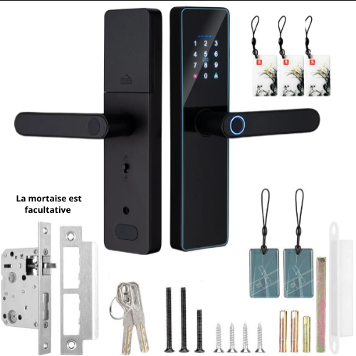 IP65 Waterproof Digital Smart Lock WiFi Compatible for Front Door, Keyless with Handle